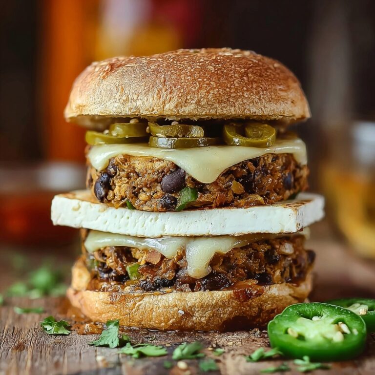 Jalapeno Popper Stuffed Black Bean Burgers Recipe