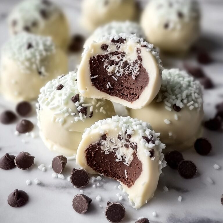 Mint Chocolate Chip Snowball Cookies Recipe