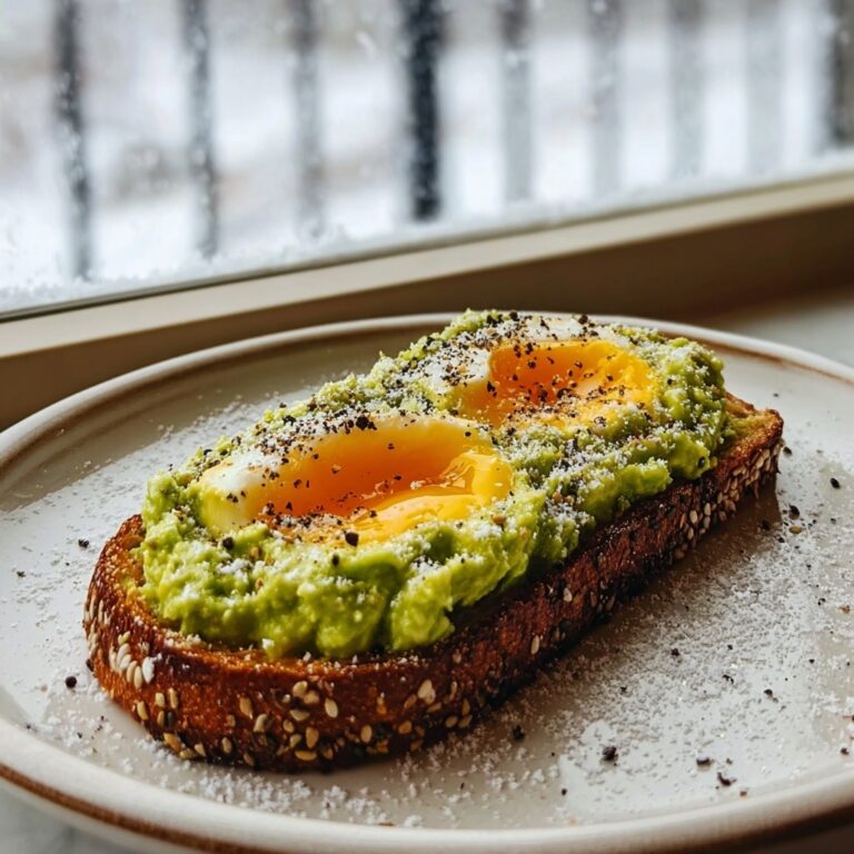 Smashed Avocado Egg Toast with Chili Flakes Recipe