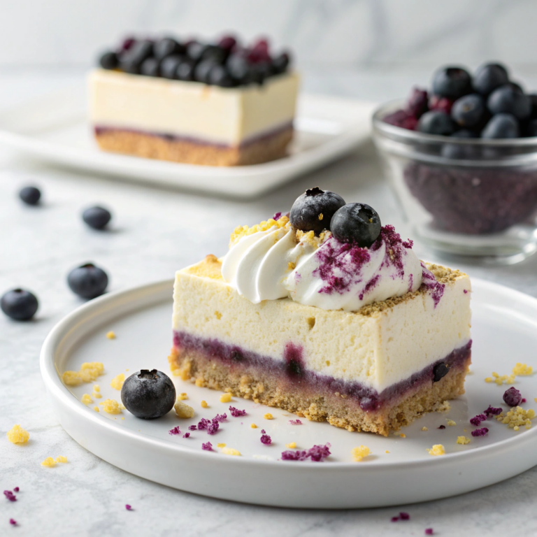 No Bake Lemon Blueberry Dessert Recipe