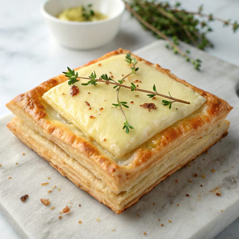 Baked Gruyère in Pastry with Rosemary and Garlic Recipe
