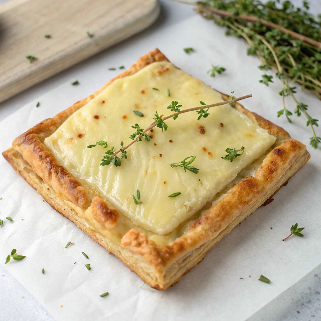 Baked Gruyère in Pastry with Rosemary and Garlic Recipe - Recipe Image
