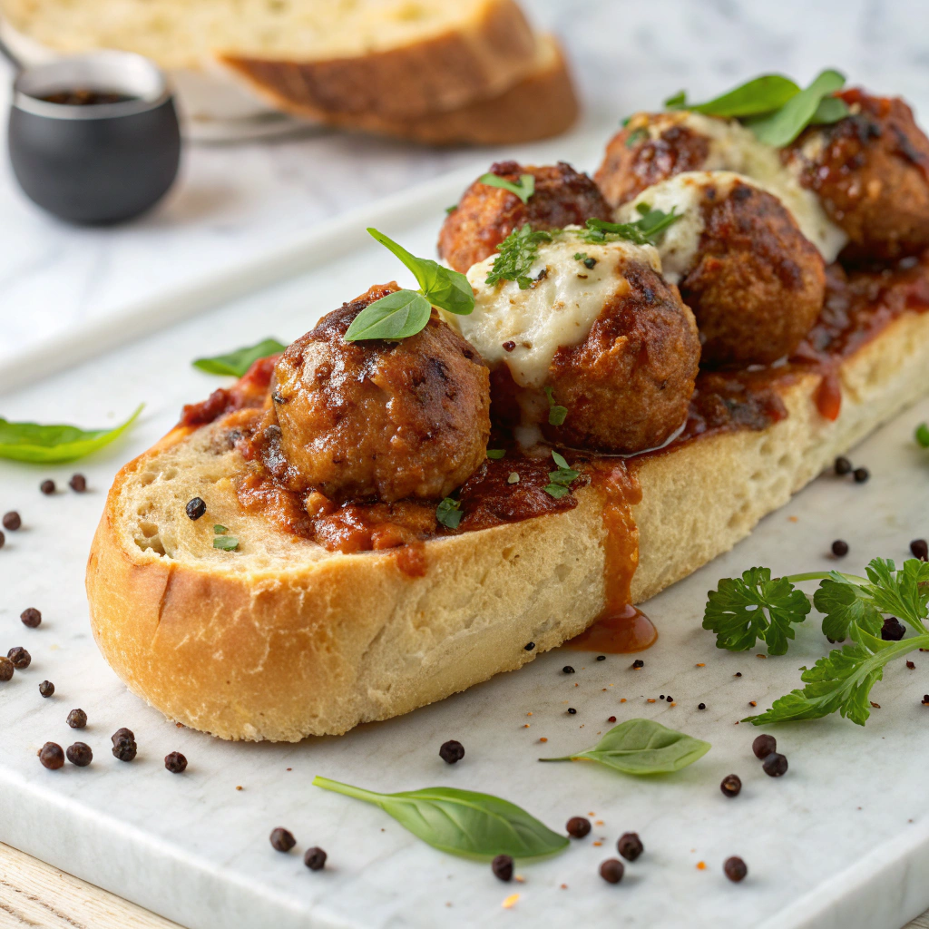 Creamy Meatball Boats Recipe - Recipe Image