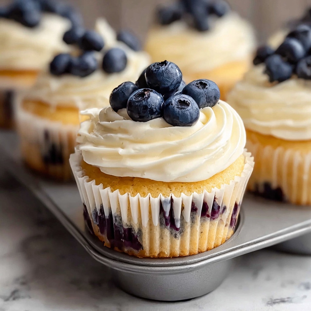 White Chocolate Blueberry Cupcakes Recipe - Recipe Image
