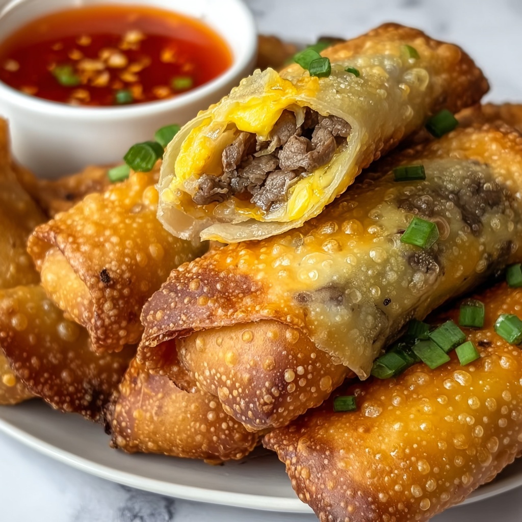 Philly Cheesesteak Egg Rolls Recipe - Recipe Image