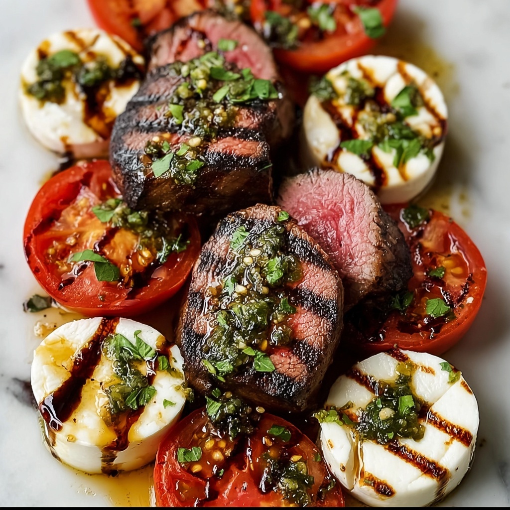 Grilled Balsamic Flank Steak Caprese Recipe - Recipe Image