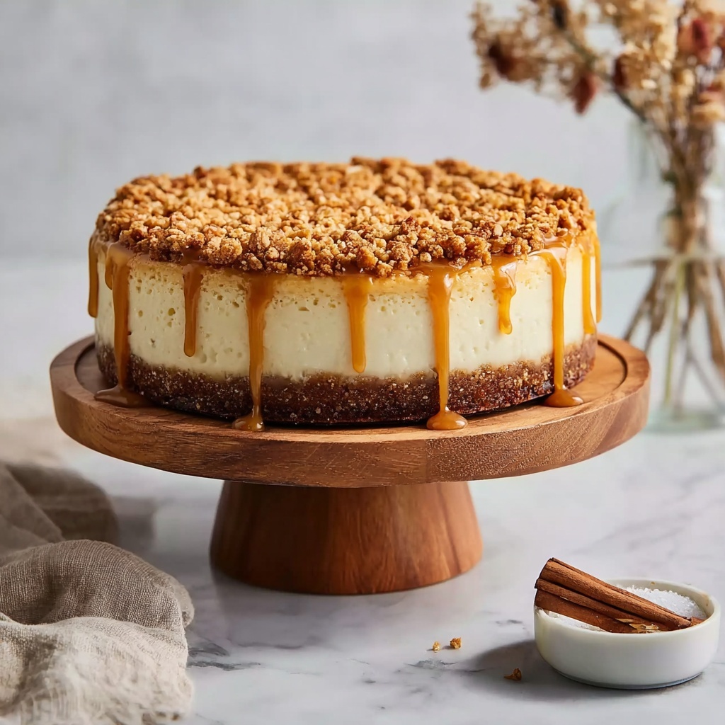 Apple Crisp Cheesecake Recipe - Recipe Image