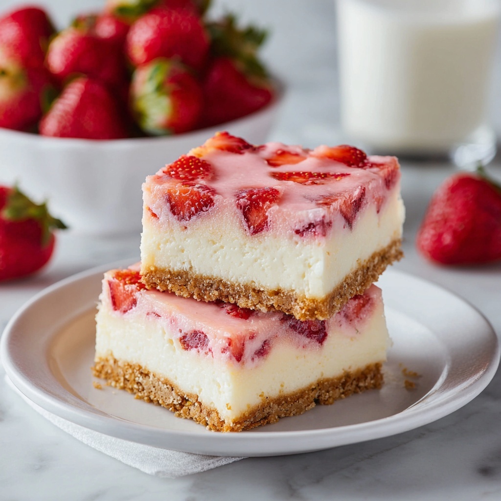 Strawberry Cheesecake Bars Recipe - Recipe Image