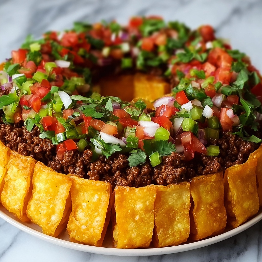 Spicy Ground Beef Taco Ring Recipe - Recipe Image