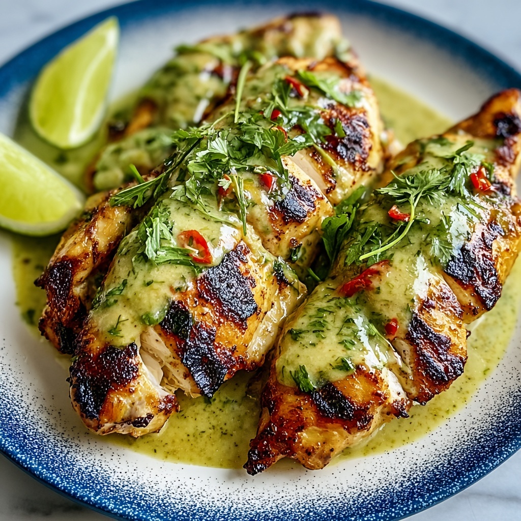 Grilled Salsa Verde Pepper Jack Chicken Recipe - Recipe Image