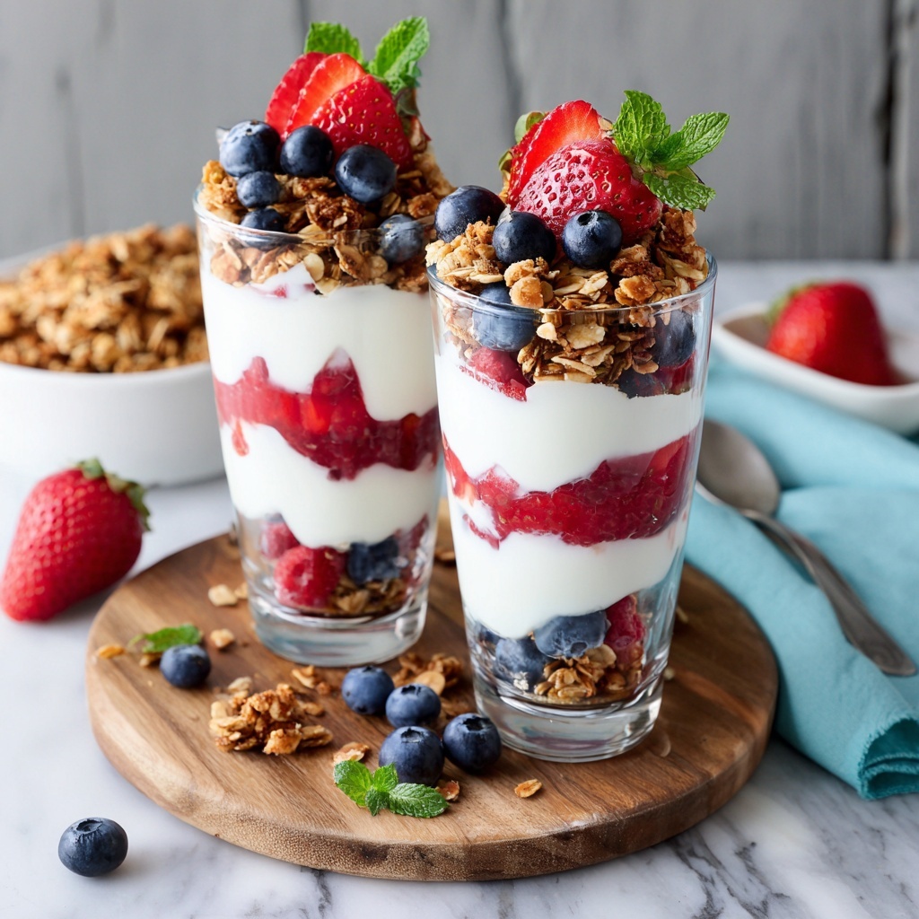 Berry Parfait with Yogurt and Granola Recipe - Recipe Image