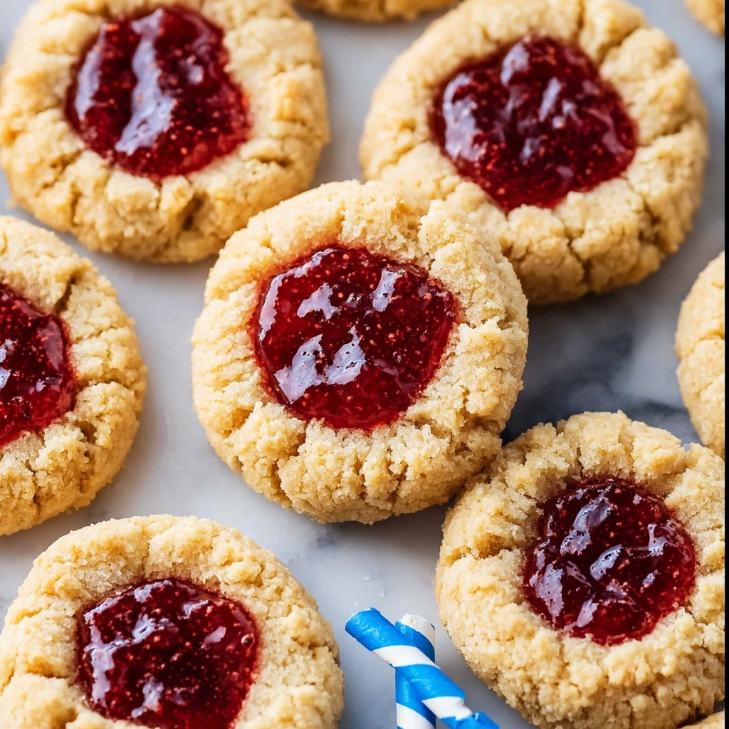 Thumbprint Cookies with Raspberry Jam and Toasted Walnuts Recipe - Recipe Image