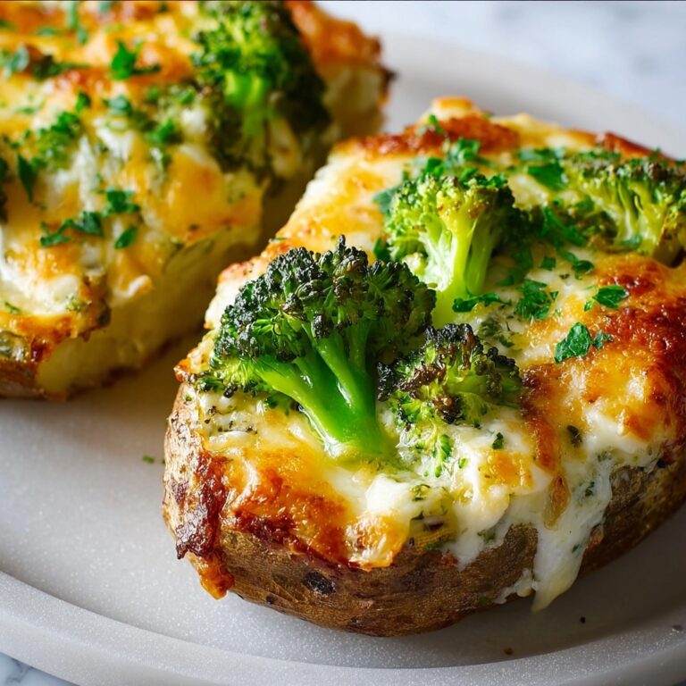 Cheesy Broccoli Twice-Baked Potatoes Recipe