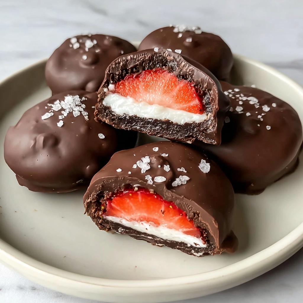 Chocolate Covered Strawberry Frozen Yogurt Bites Recipe - Recipe Image