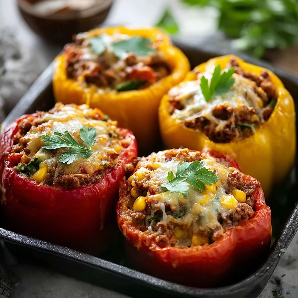 Turkey Stuffed Bell Peppers Recipe - Recipe Image