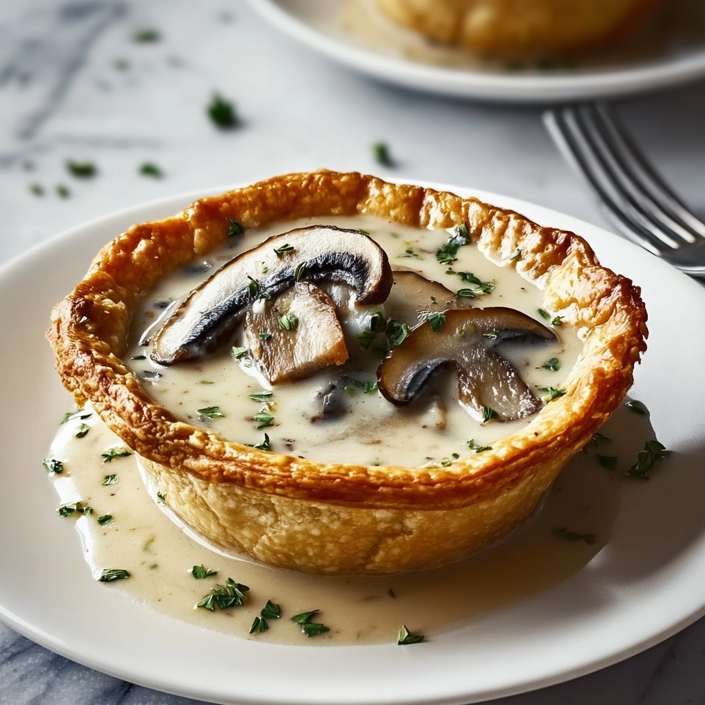 Oyster Tarts with Creamy Mushroom Sauce Recipe - Recipe Image