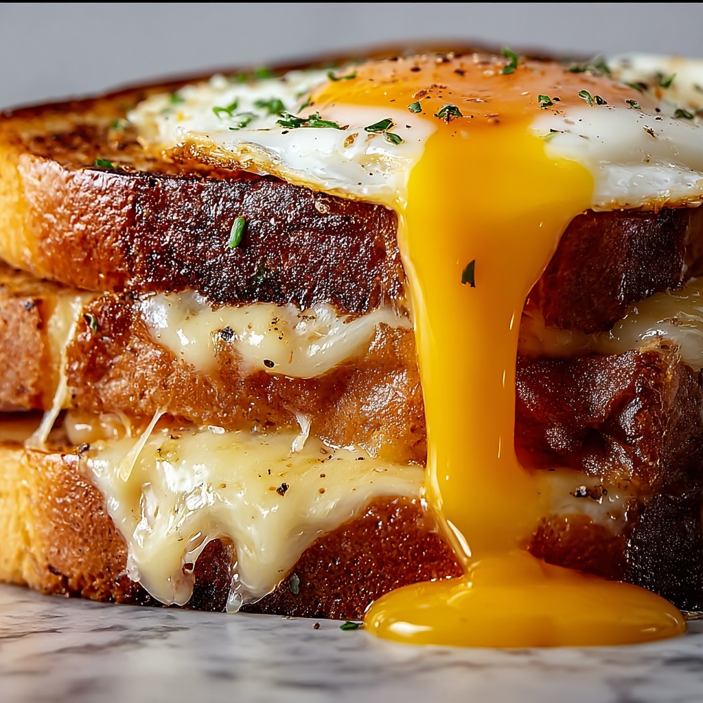 Air Fryer Cheesy Egg Toast Recipe - Recipe Image