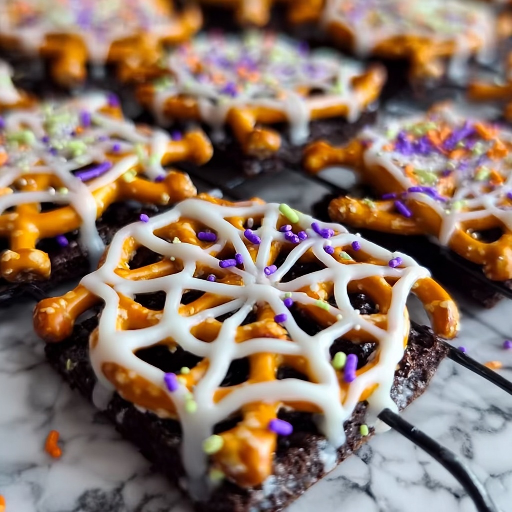 Spider Web Pretzels for a Spooky Treat Recipe - Recipe Image