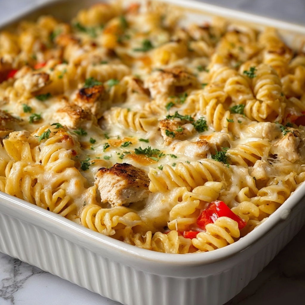 Cajun Cream Cheese Chicken Pasta Bake Recipe - Recipe Image