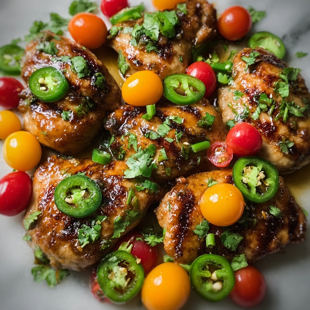 Jalapeno Peach Chicken: A Perfect Blend of Spicy and Sweet Recipe - Recipe Image