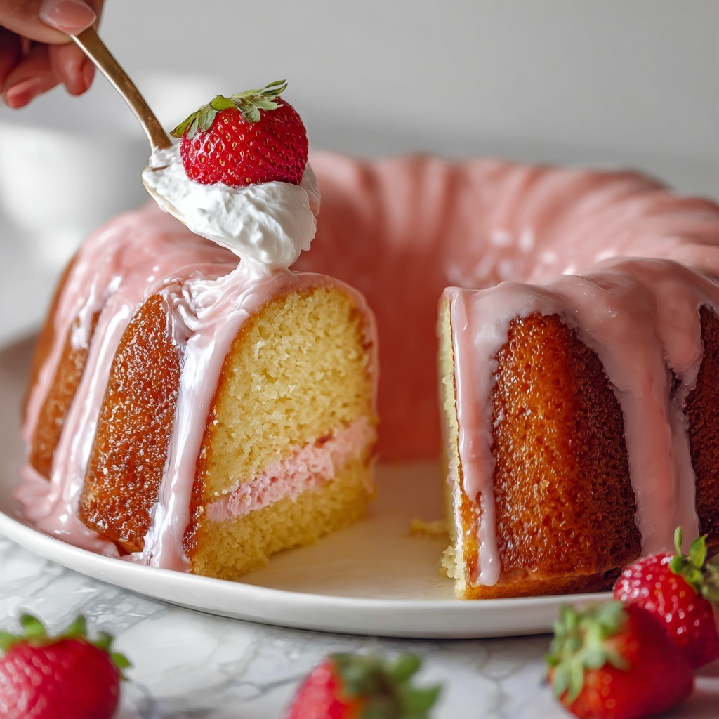 Strawberry Buttermilk Pound Cake Recipe - Recipe Image