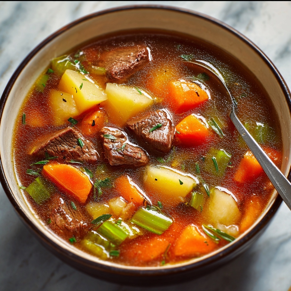 Hearty Beef Vegetable Soup Recipe - Recipe Image