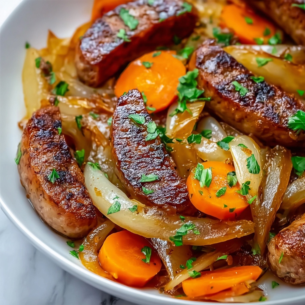 Hearty Sausage and Cabbage Stew with Potatoes and Carrots Recipe - Recipe Image