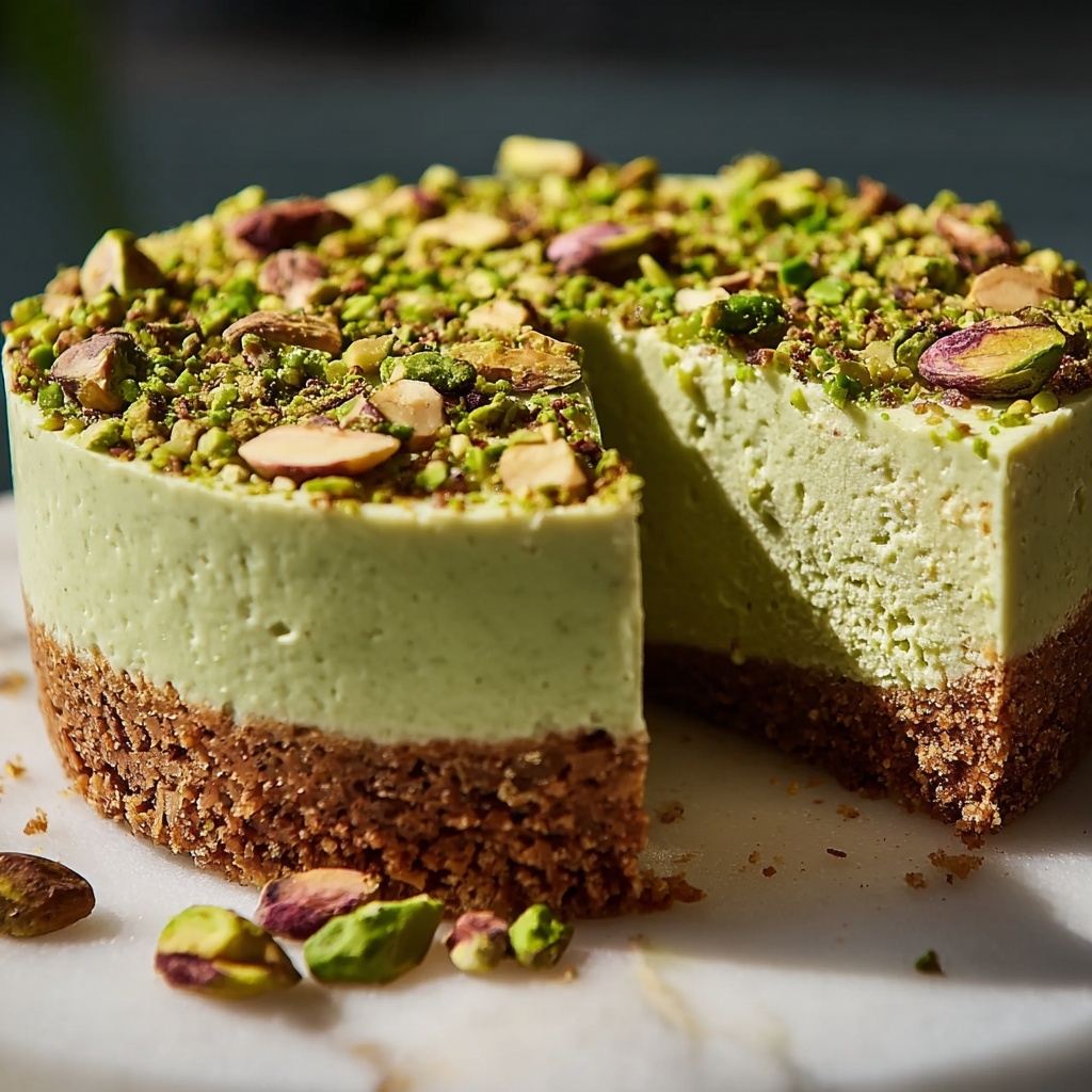 Easy Pistachio Cheesecake Recipe - Recipe Image