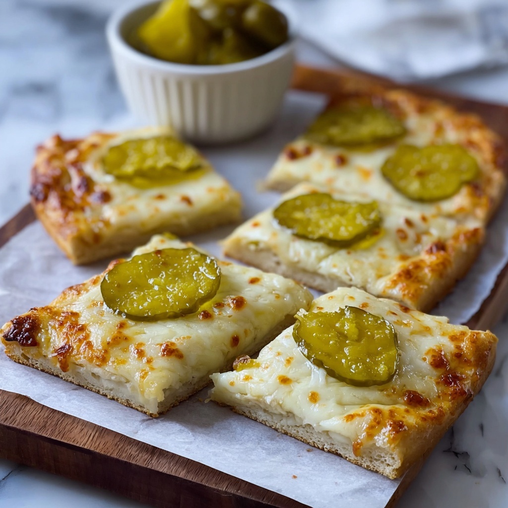 Pickle Pizza with Garlic, Dill, and Mozzarella Recipe - Recipe Image