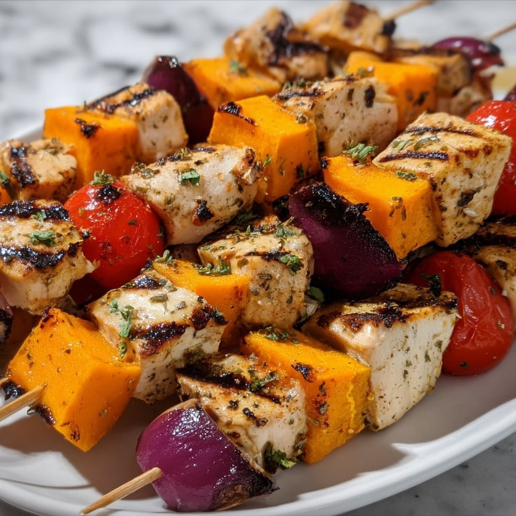 Chicken and Sweet Potato Kebabs Recipe - Recipe Image