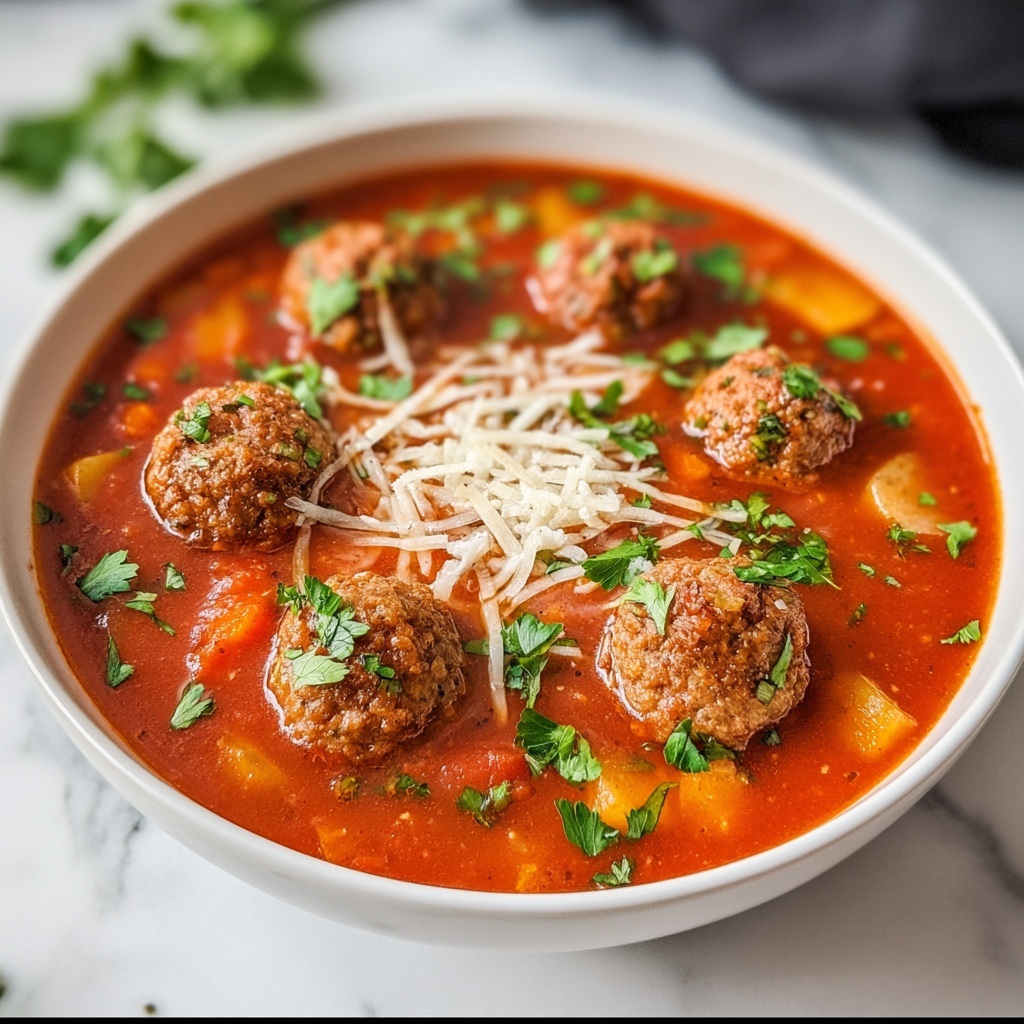 Short-Cut Italian Meatball Soup Recipe - Recipe Image