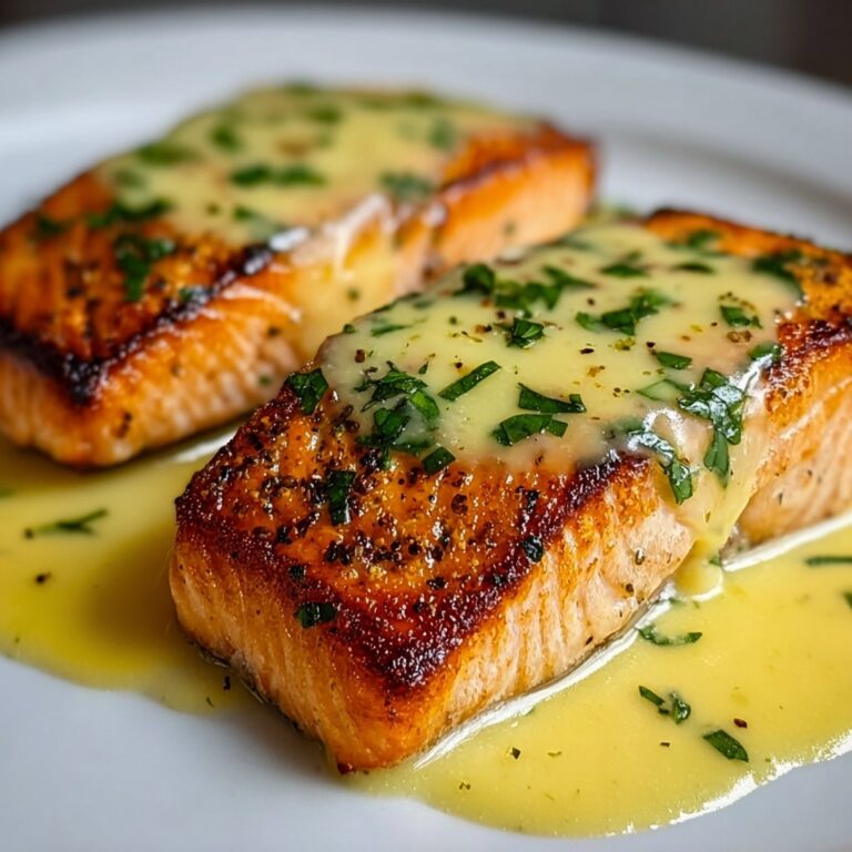 Simple Baked Salmon with Zesty Lemon Butter Cream Sauce Recipe