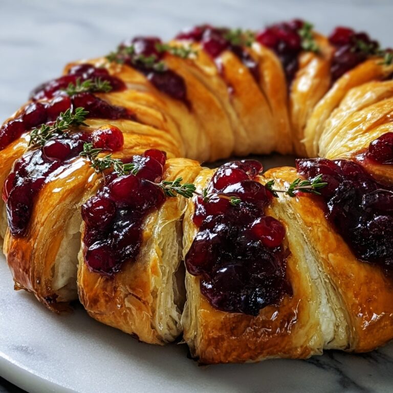 Thanksgiving Turkey and Cranberry Crescent Ring Recipe