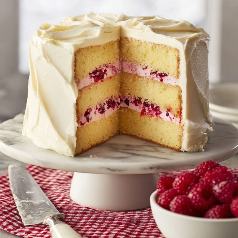 Raspberry Cake with Lemon Buttercream Recipe