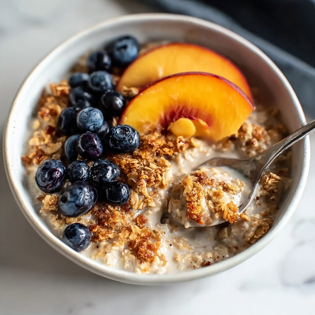 Peach Berry Baked Oatmeal Recipe - Recipe Image