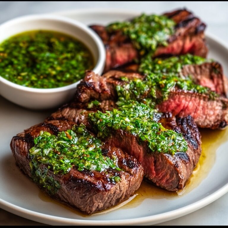 Grilled Steak with Chimichurri Sauce Recipe