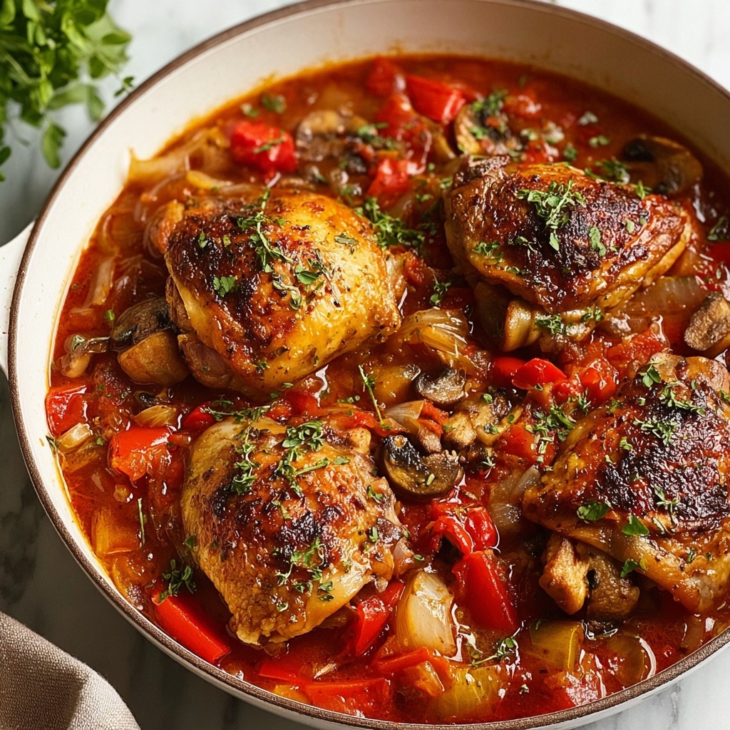 One-Pan Chicken Cacciatore with Peppers Recipe - Recipe Image