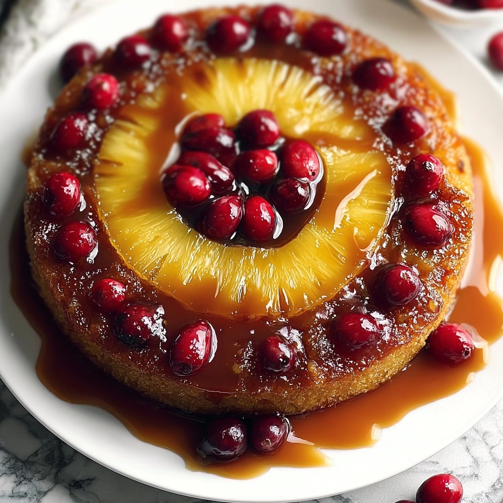 Cranberry Pineapple Upside-Down Cake Recipe - Recipe Image