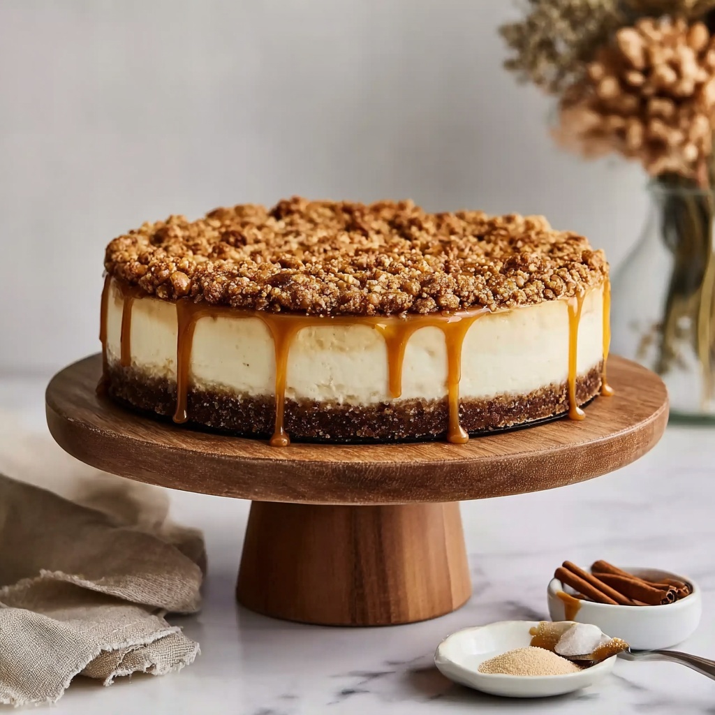 Apple Crisp Cheesecake Recipe - Recipe Image