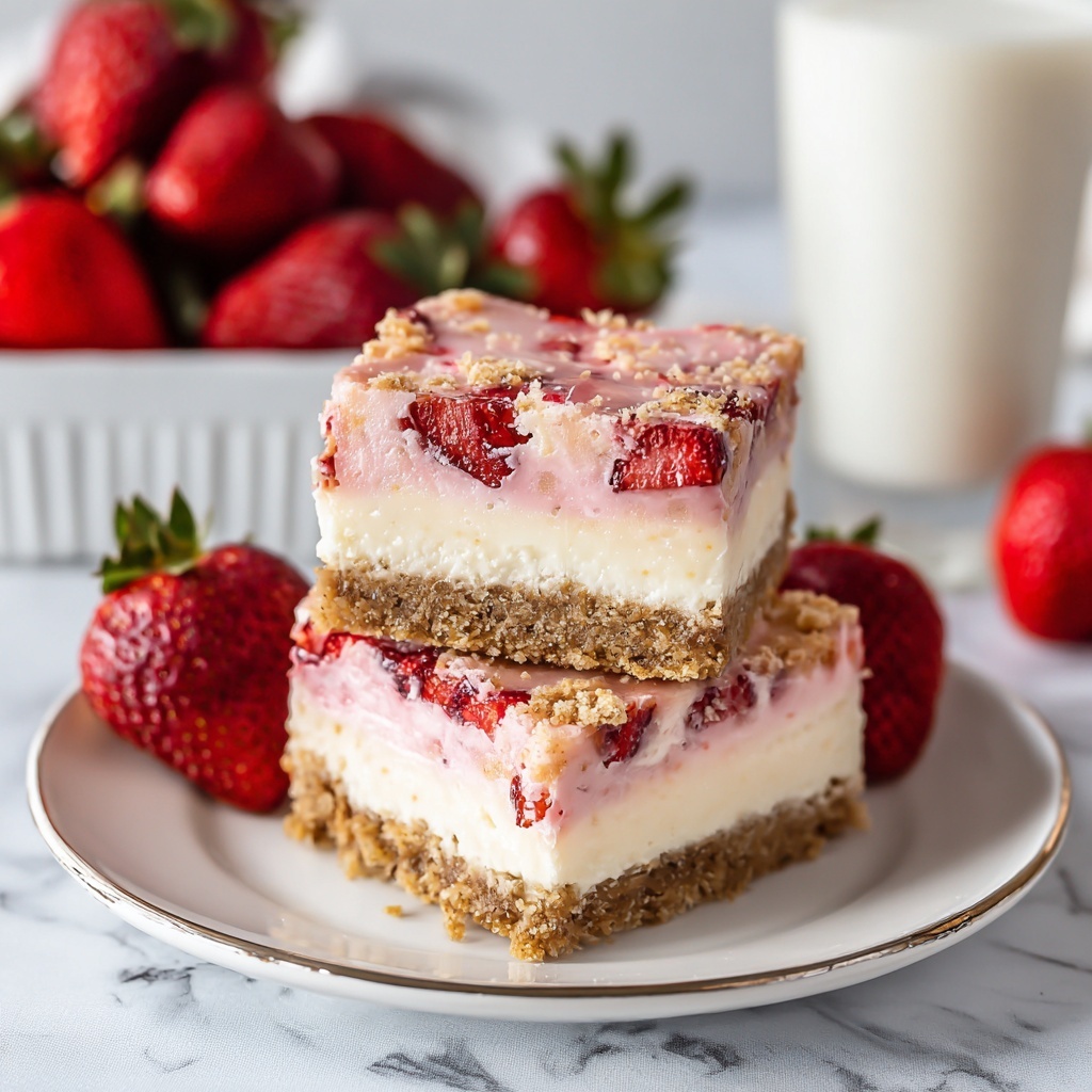 Strawberry Cheesecake Bars Recipe - Recipe Image