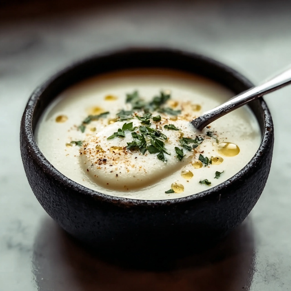 Cheddar Cauliflower and Roasted Garlic Soup Recipe - Recipe Image