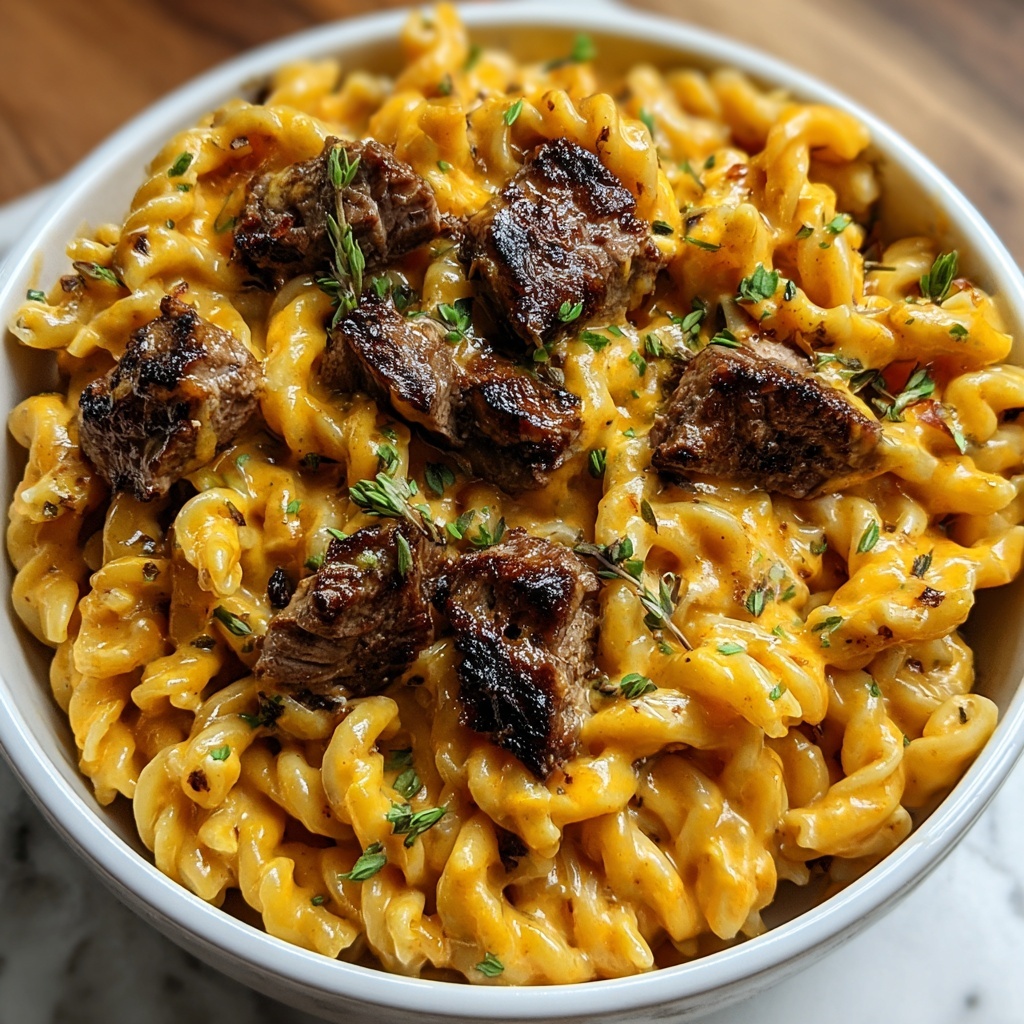 Creamy Honey Buffalo Steak Pasta Bake Recipe - Recipe Image
