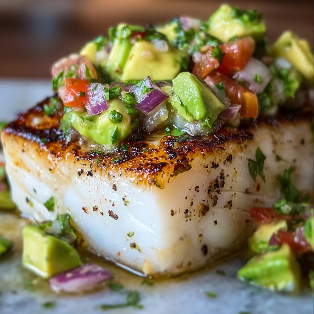Coconut Lime Fish with Avocado Salsa Recipe - Recipe Image