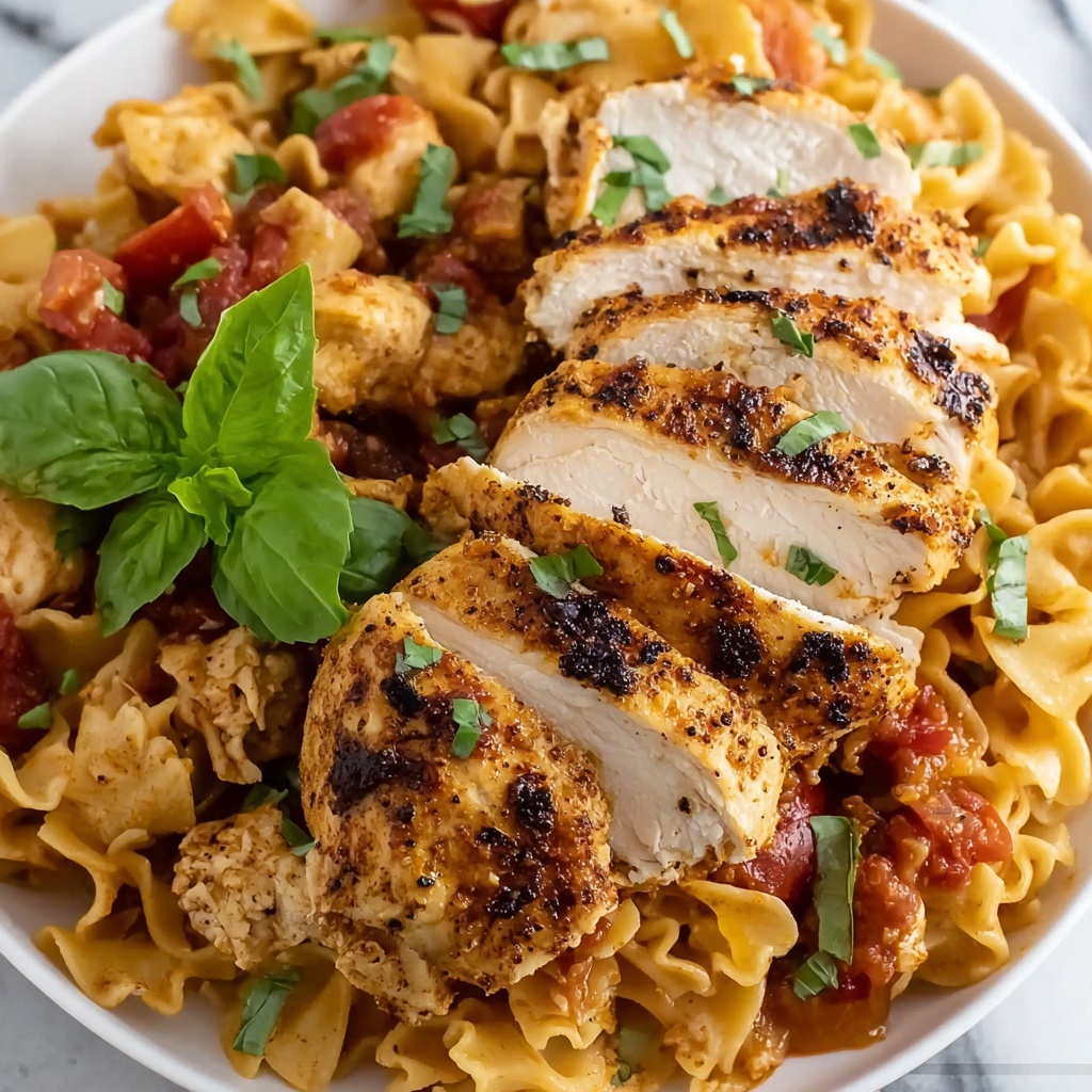 Creamy Chicken Boscaiola Pasta Recipe - Recipe Image