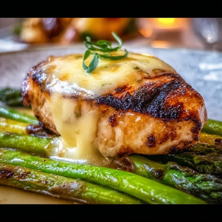 Honey Mustard Chicken with Roasted Asparagus and Cheese Recipe