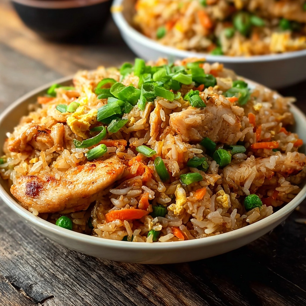 High-Protein Crispy Garlic Chicken Fried Rice Recipe - Recipe Image