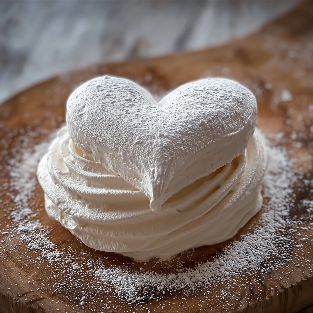 Heart-Shaped Pavlova with Fresh Berries and Whipped Cream Recipe - Recipe Image