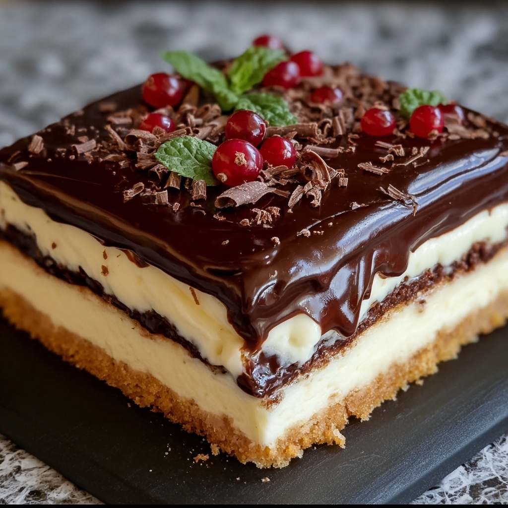 No-Bake Chocolate Éclair Cake Recipe - Recipe Image