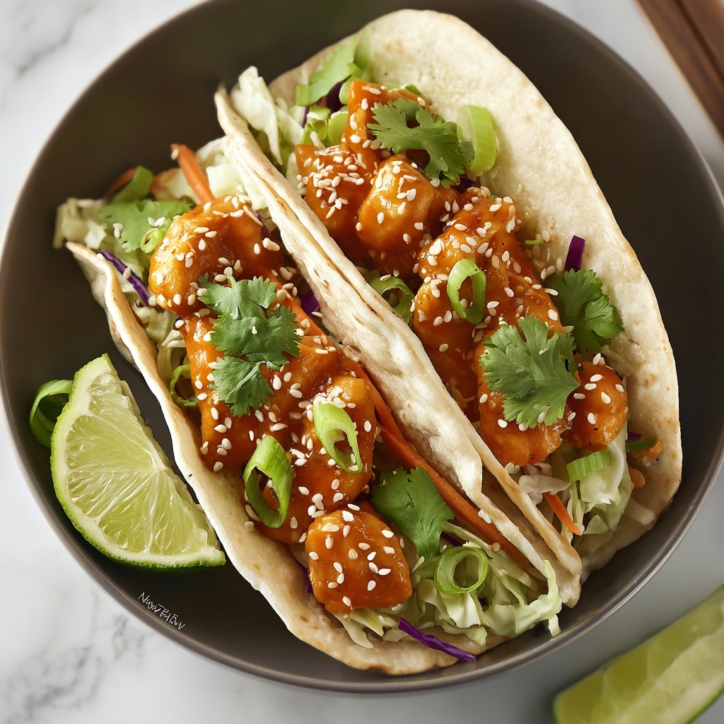 Crunchy Asian-Style Chicken Tacos Recipe - Recipe Image