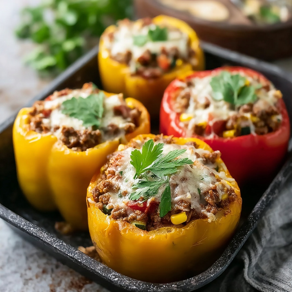 Turkey Stuffed Bell Peppers Recipe - Recipe Image